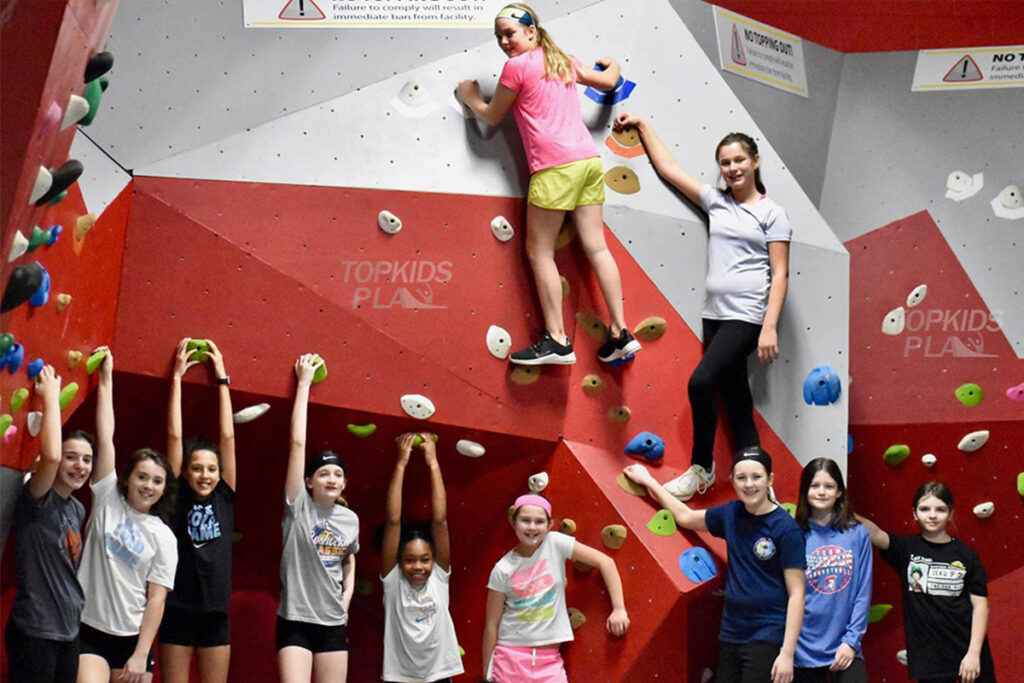 bouldering wall in the USA